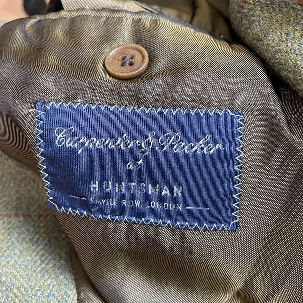 Carpenter & Packer by Huntsman London Green Tweed Wool Blazer – Made in Italy
